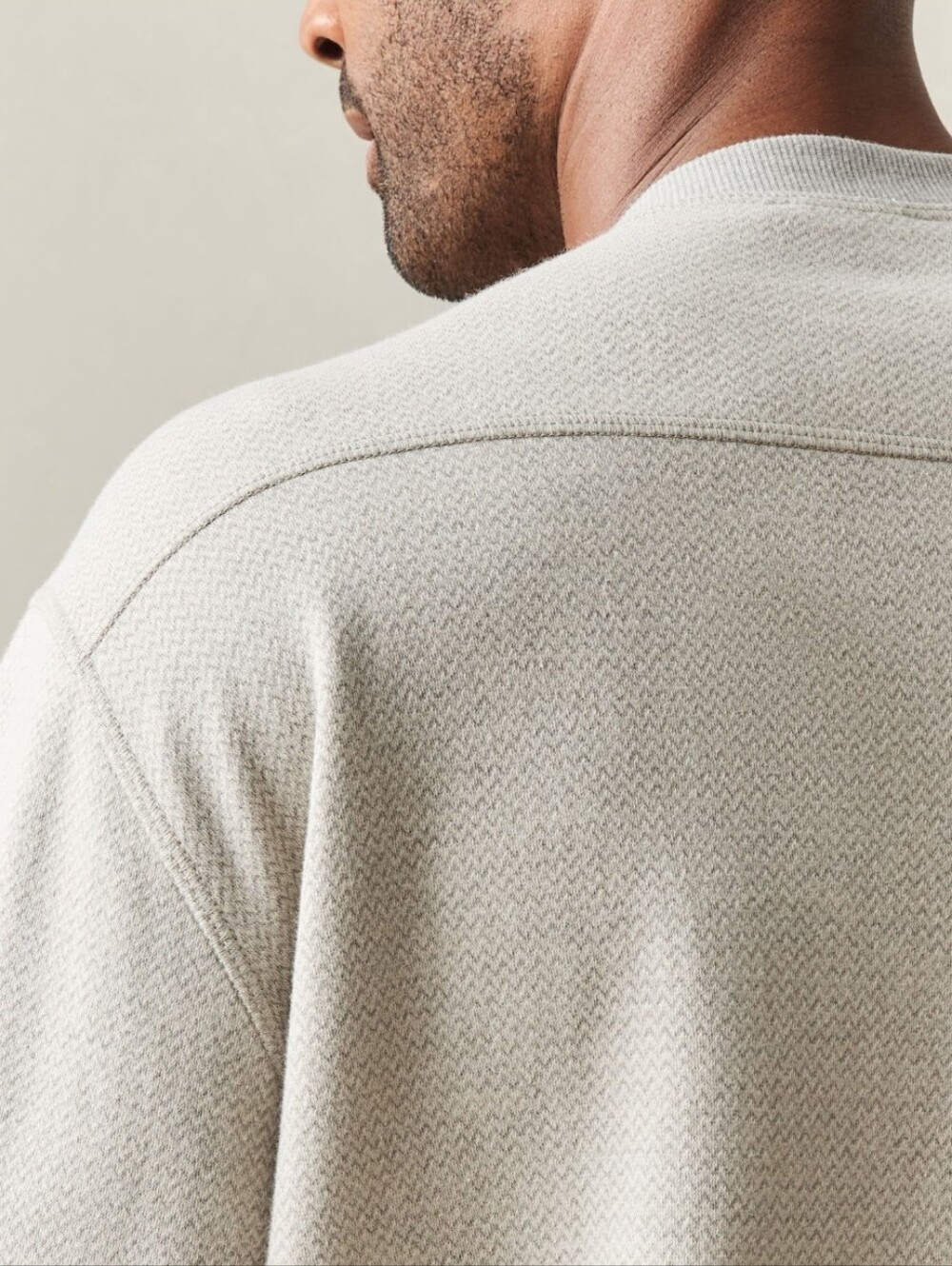 American Giant Reversible Crew Top Men's New Feather Grey - Picture 7 of 12